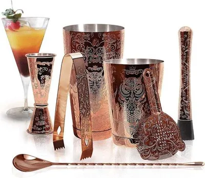Image de Set de shakers en verre - 6 pièces - Accessoires de bar - Ensemble de shakers