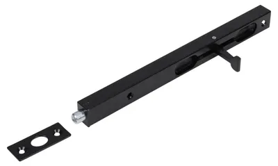 Produktbild von Rohrkantriegel mit Hebel 220 x 20 x 15 mm Schwarz - Pro Stück