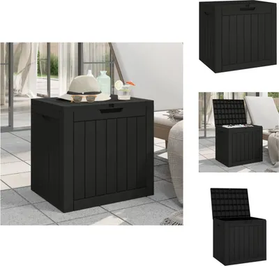 Immagine prodotto di vidaXL Cassetta da giardino nera 55,5x43x53 cm in polipropilene - Cassette da giardino