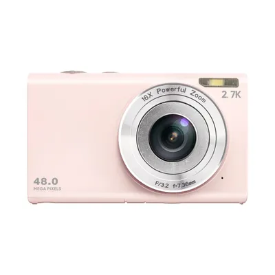 Imagen del producto de Cámara digital mini AIORBER, con pantalla de 2,88 pulgadas, zoom digital de 16x, para niños, dimensiones: 9,4 x 2,3 x 5,8 cm, color rosa