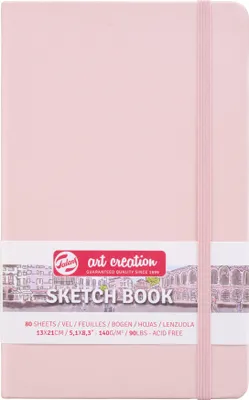 Image de Talens Art Creation Carnet de croquis rose pastel 13 x 21 cm, 140 g, 80 feuilles
