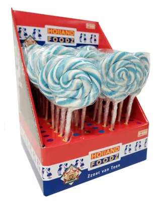 Produktbild von Holland Foodz Spiralkonfekt, blau - 30 Stück