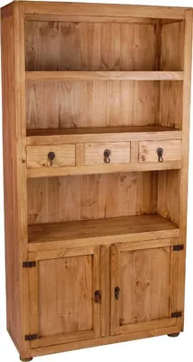 Produktbild von MiaMöbel Bücherregal Mexico Möbel 100x190x40 cm Landhausstil Massivholz Pinie Honig