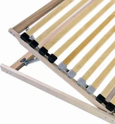 Image de vidaXL Sommier à lattes brun 70 x 190 cm bois massif hêtre