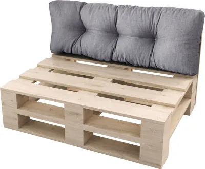 A pallet sofa cushion set on a white background.