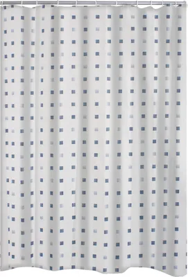 Produktbild von Ridder Duschvorhang Textil Domino 180x200 cm blau 41313