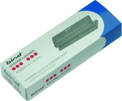 Produktbild von Systemlocher für Timer 6-fach Lochung schwarz Packung mit 20 Stück