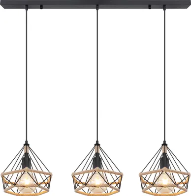 Produktbild von Globo Lighting Hängeleuchte Metall schwarz matt, 3x E27