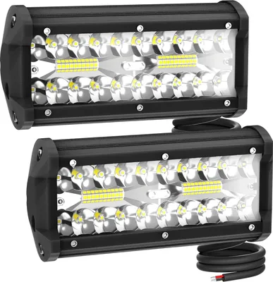 Image de JOIEYOU 2 pièces LED Phare de travail 120W LED Phare 12V Phare supplémentaire IP67 Phare de recul, pour SUV UTV ATV