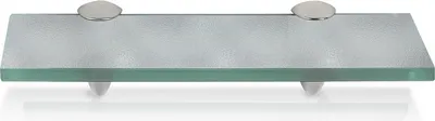 Produktbild von Glasablage Glasregal ideal für Bad, Dusche und zur modernen Dekoration mit Halterung aus Edelstahl  8 mm 30x10 cm Milchglas