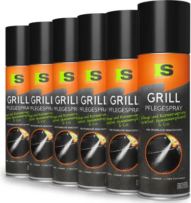 Produktbild von Spraytive 6x 500ml Grill-Pflegespray - BBQ Grill-Reiniger - Antihaftspray - Pflegt & Konserviert Grillroste, Pfannen (Edelstahl, Gusseisen) & Co.