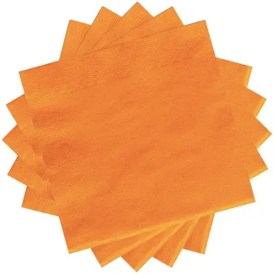 Produktbild von Papierservietten Orange 33x33cm 20 Stück Cocktailservietten Tischdeko Geburtstag Party