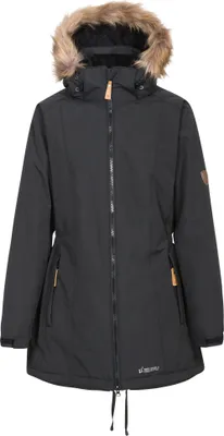 Produktbild von Trespass Damen Parka Celebrity, isoliert, längere Länge TP4190 (2XL) (Schwarz)