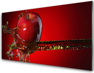 Produktbild von Acrylglasbilder 100x50 Wandbild Druck Apfel Wasser Küche