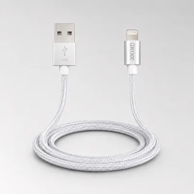 Produktbild von Grixx Ladekabel USB-A auf Lightning 1 m MFi Laden und Daten Weiß