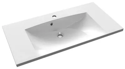 Image de Sapho Maria - Meuble lavabo 900x460 mm, avec trop-plein, trou pour robinet, blanc MA090