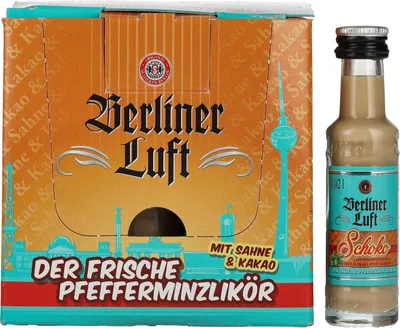 Produktbild von Berliner Luft SCHOKO Der Frische Pfefferminzlikör 15% Vol. 24x0,02l