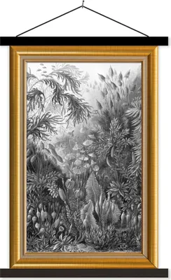 Produktbild von MuchoWow® Textilposter Kunst - Maler - Gold - Liste 40x60 cm mit schwarzem Rahmen - Wanddekorationen