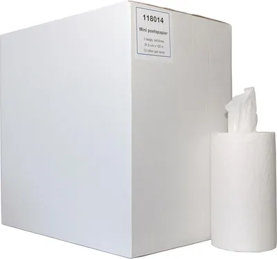 Produktbild von Mini-Papierrolle, 22 cm x 120 m, 12 Rollen – Handpapier – Trockenpapier – Papierrolle