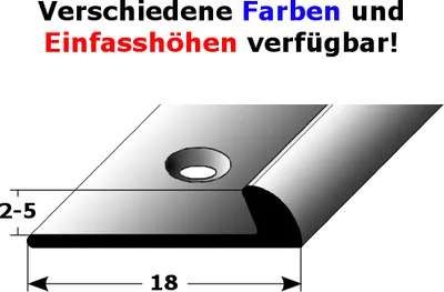 Produktbild von Einfassschiene "Wexford" Einfassung für Designbeläge, 2 - 5 mm Einfasshöhe, Aluminium eloxiert, gebohrt, Typ 269-bronze hell-2
