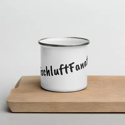 Produktbild von MORGNTAU #FrischluftFanatiker Emaille Becher