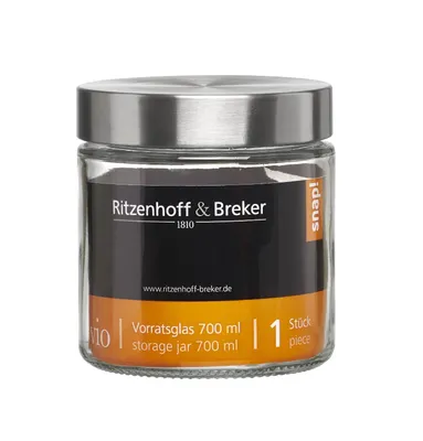 Produktbild von #4xRitzenhoff & Breker Vorratsglas "VIO", rund, 0,7 l
