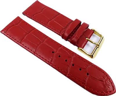 Produktbild von Minott Big Fashion - Louis. Prägung Ersatzband Uhrenarmband Kalbsleder Band Rot 21931G, Anstoß:22 mm