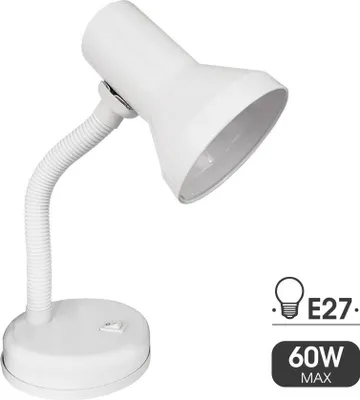 Zdjęcie produktu dla Lampa biurkowa London e27 60w biała edm edm