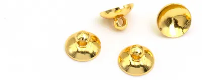 Produktbild von Vintageparts Aufhängungen für Hohlperlen Messing goldfarben, 4 Stück