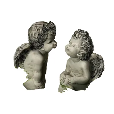 Immagine prodotto di Bella rosa angelo coppia Balina per la decorazione del giardino, in resina di alta qualità nuovo, figura giardino scultura 11-50072