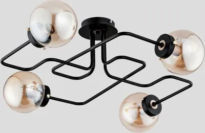 Immagine prodotto di Lampada a sospensione GRAP nera 4xE14x10W in metallo, dimensioni: 22x63x63 cm, IP20, Alfa