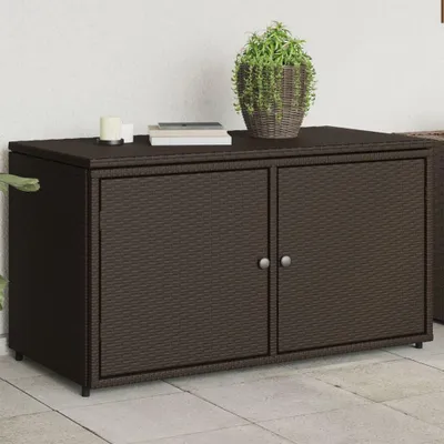 Obrázok produktu pre vidaXL Záhradná skrinka hnedá 110x55x60,5 cm polyratan