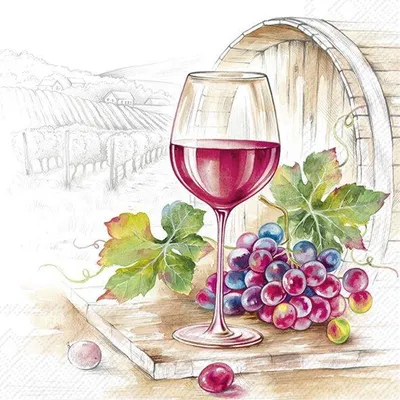 Produktbild von Servietten 25x25 cm - VIN ROUGE