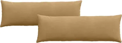 Image de vidaXL Coussins de canapé 2 pièces Marron 120 x 40 cm Velours côtelé