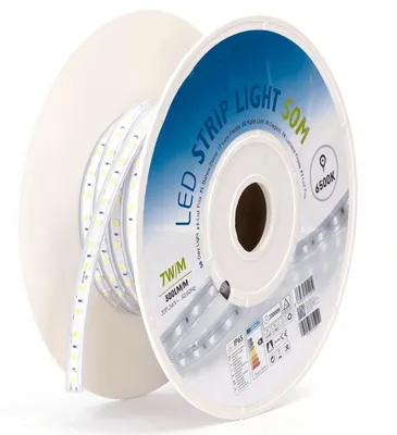 Produktbild von Glowster Weißer LED-Streifen mit integriertem Schaltkreis, 50 m, 10 mm