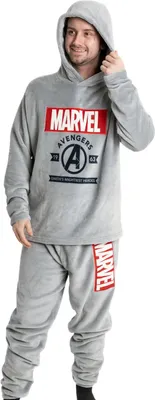 Image de Avengers - Pyjama avec pantalon long pour homme, avec capuche, manches longues NS9861 (S) (gris)