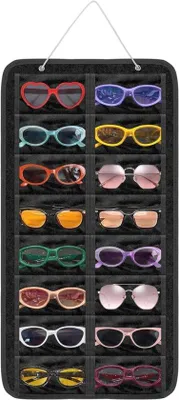 Produktbild von Famanu Brillenorganizer 16 Fächer - Wandmontage, Platzsparend, Faltbar