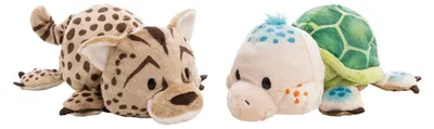 Image de Tortue et guépard en peluche NICI réversibles 2 en 1, orange, 25 cm