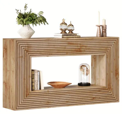 Produktbild von Beistelltisch - Konsolelement - Wandtisch - Ablagetisch - Nebentisch - Rustikales Holzdesign - 150 cm breit