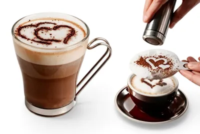 16 Kakaoschablonen für Kaffee- und Kuchenkunst, 5x8 cm