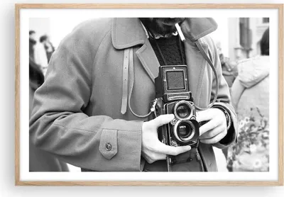 Produktbild von Gerahmtes Poster - Rahmen in heller Eiche - Die Kamera Retro Vintage - 91,5x61 cm - Wand Bild - Wanddeko - Wandbilder - Kunstposter - Wandposter - Bilderrahmen - Bilder - Kunstdruck - P2NAA91x61-5009