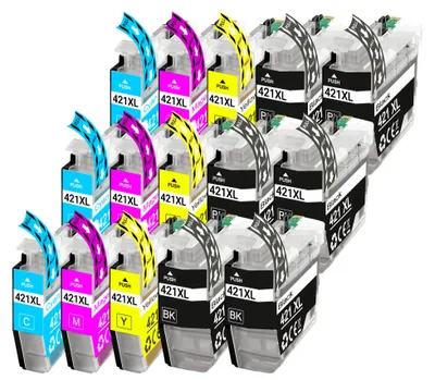 Produktbild von 15er Pack Druckerpatronen 421 421XL kompatibel mit Brother DCP-J1140 J1140DW