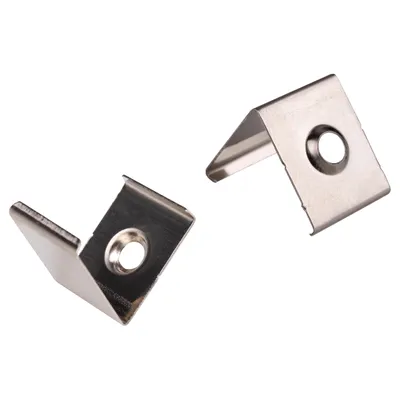 Produktbild von MasterLED Montageklammer für Eckprofile – Robuste Stahl-Halterung in Aluminium-Optik, Befestigungsclip für LED Eck-Leisten, 1 Stk.