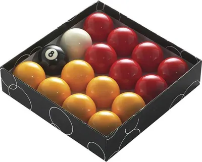 Produktbild von PowerGlide Poolbälle Rot/Gelb 47,5 mm Harz Set für Billardtisch