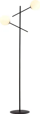 Immagine prodotto di Lampada da terra Emibig 2xE14 40W LINEAR LP2 NERA/OPALINA 1169/LP2
