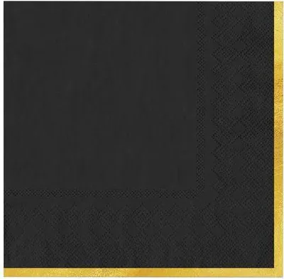Immagine prodotto di Tovaglioli neri Classic Gold, confezione da 10 pezzi 159125