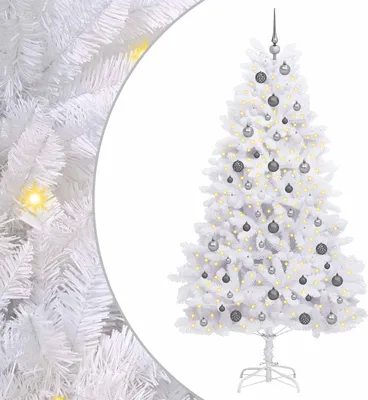 Produktbild von vidaXL Künstlicher Weihnachtsbaum Weiß 106 x 106 x 210 cm