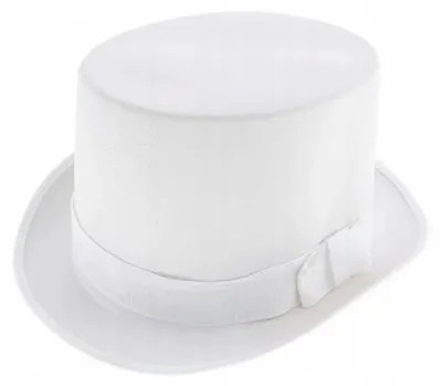 Image de Gacek Cylindre Blanc Gentleman Magicien Chapeau Adulte