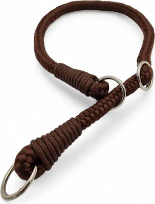 Produktbild von Hundehalsband Zugstopphalsband 12 mm braun Anti-Zug-Halsband Verstellbar Sehr Robust Nylon