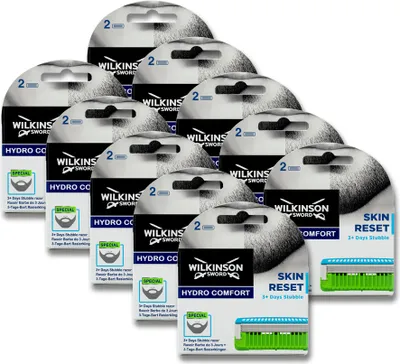 Produktbild von Wilkinson Hydro Comfort Skin Reset Rasierklingen, 2er Pack x 10